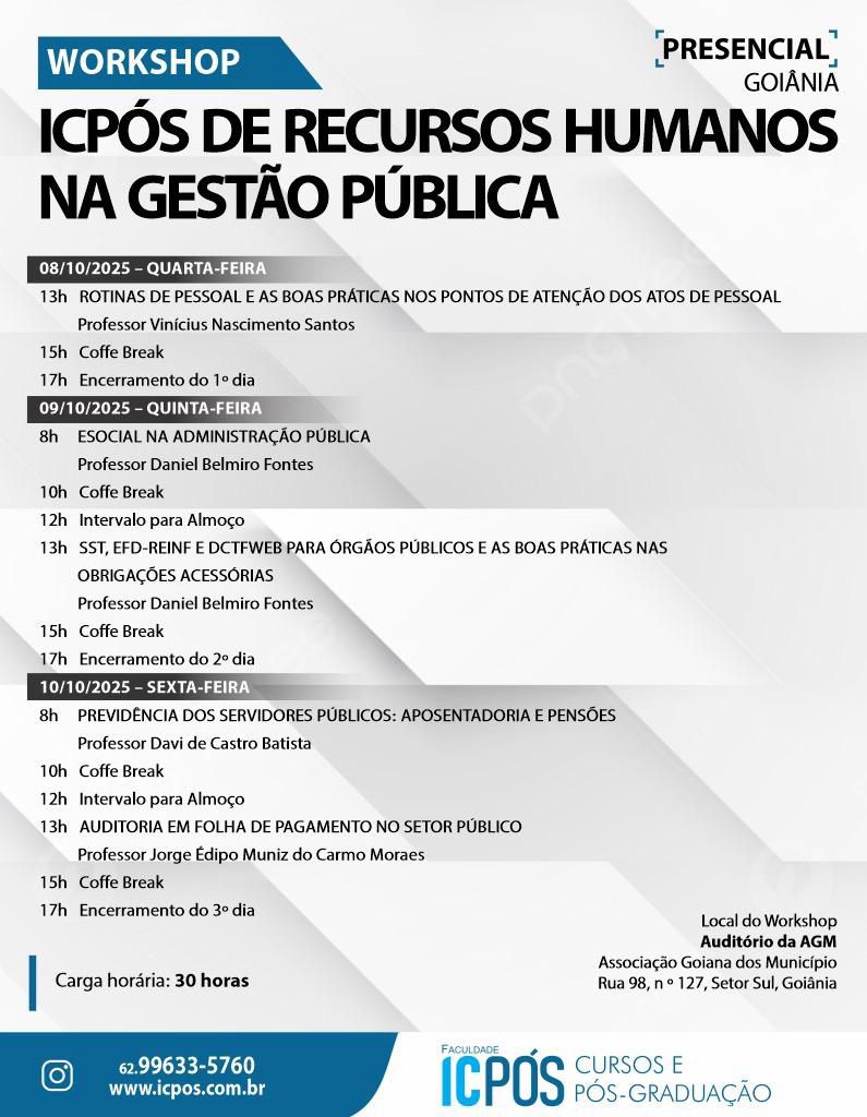 Workshop de Recursos Humanos na Gestão Pública