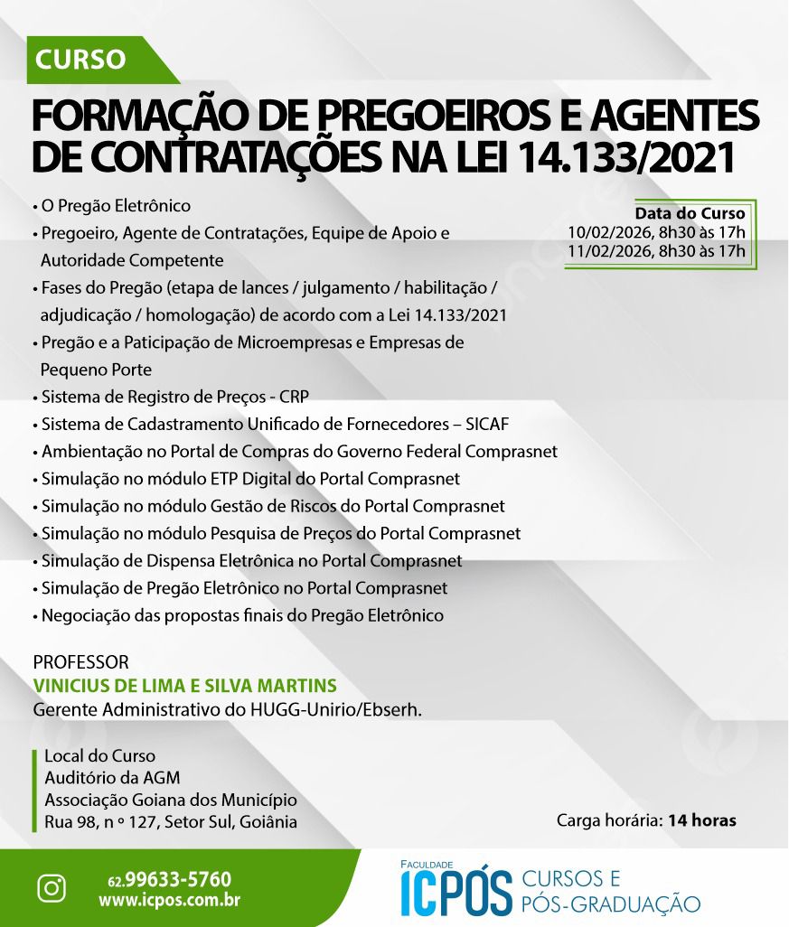 Formação de Pregoeiros e Agentes de Contratações na Lei 14.133/2021 - ab