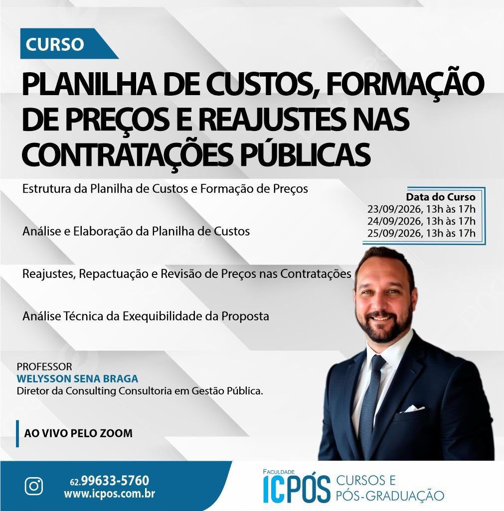Planilha de Custos, Formação de Preços e Reajustes nas Contratações Públicas